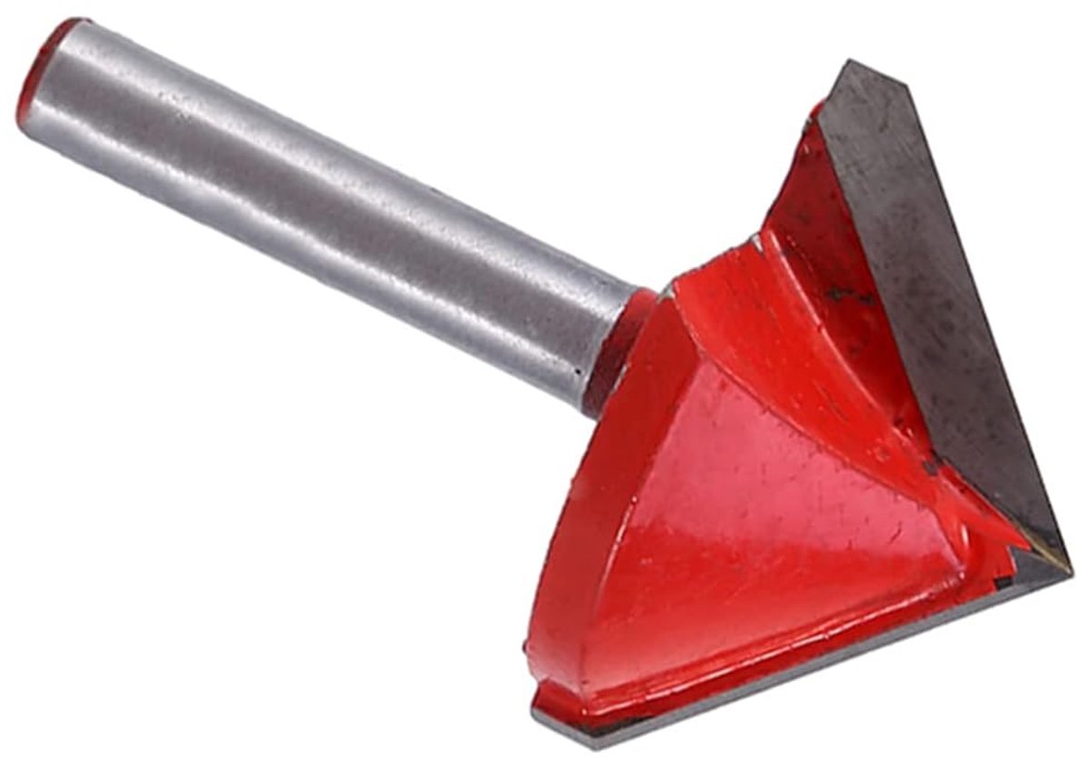 SnelShoppen - 90V Router Bit - 14mm Schacht V-Vormige Groef Snijder voor Houtbewerking - Dubbelzijdige Snijkant voor Acryl, MDF, PVC, 3D Graveren