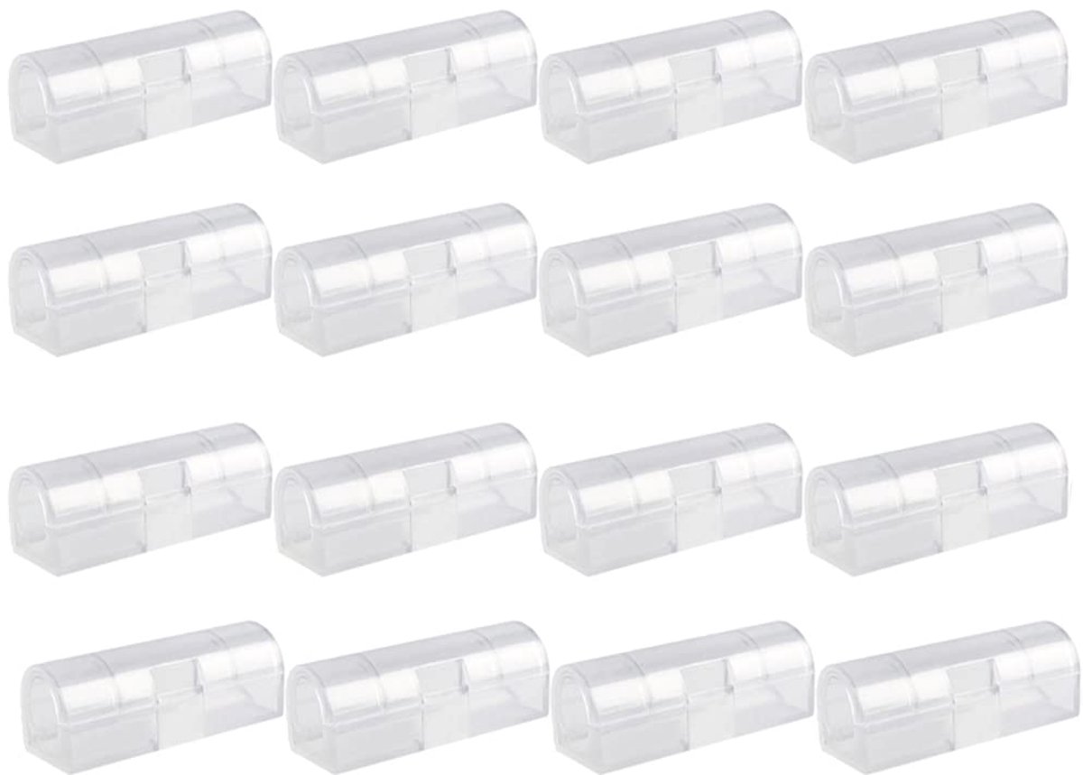 SnelShoppen - 16 Stuks Zelfklevende Kabelclips, Kabelorganizer, Draadclips, Ronde Kabelbeheerders voor Bureau, Muur, Werkplaats, Thuiswerkplek, Buiten