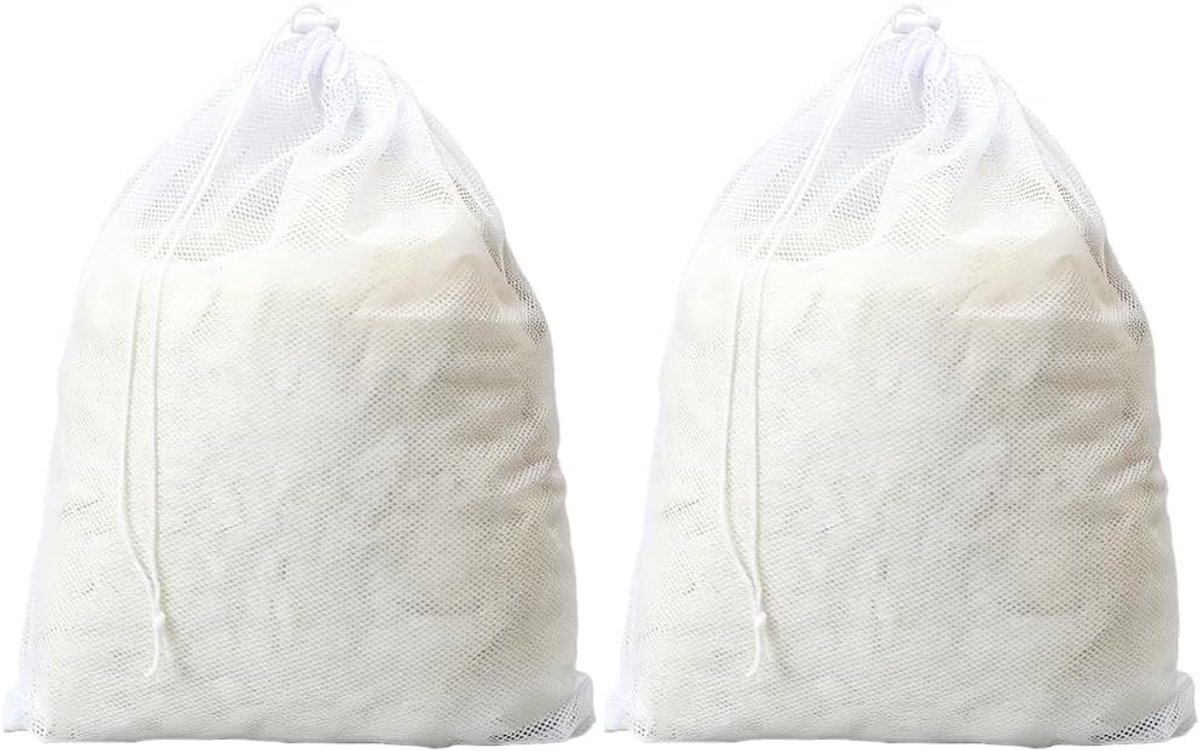 SnelShoppen - 2x Wasnet Groot 70x90 cm Zwart - Fijnmazige Waszak met Trekkoord voor Gordijnen, Dekbedovertrekken, Vuilwaszak, Reisopslag, Wasmachine