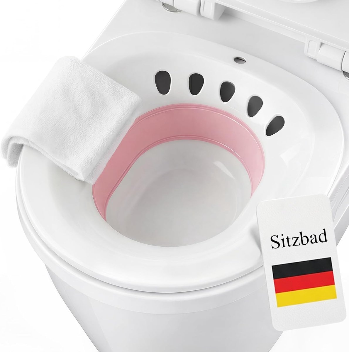 SnelShoppen - DEANIC Zitbad voor Postpartum Zorg, Hemorroïden, Vouwbare Yoni Stoomstoel voor Toilet, Hygiënisch, Draagbaar, Hoogwaardige Materialen, P