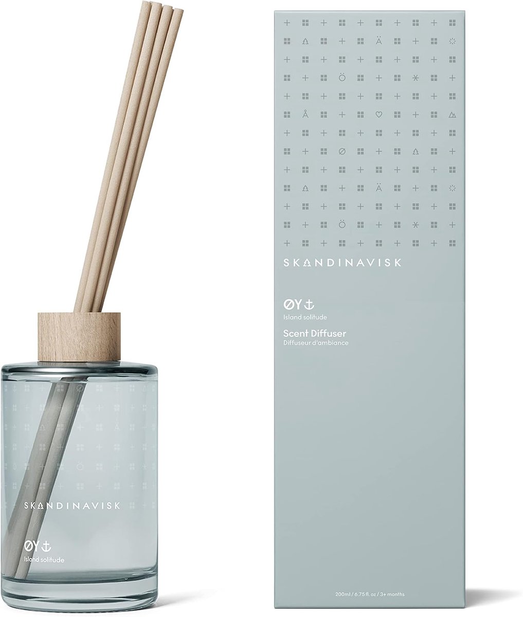 SnelShoppen - Aroma Diffuser met 8 Sticks - Duurzame Geurstokjes 200 ml - Geur van Houtappel en Hegrozen - Perfect voor Woonkamer, Slaapkamer en Kanto