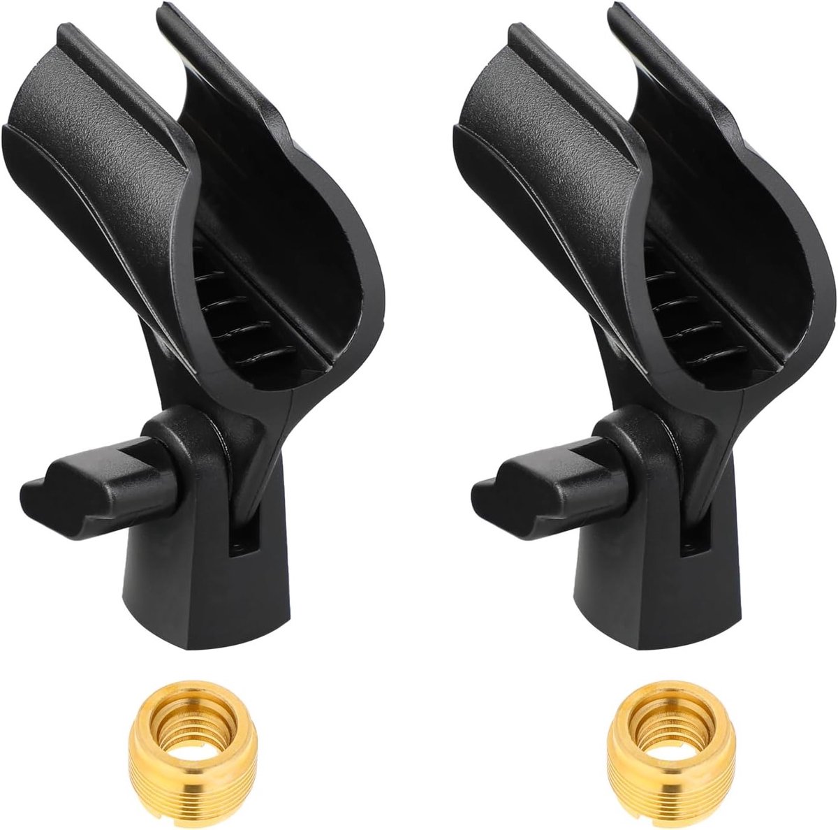 Microfoon Clip Houder - Verstelbare en Universele Klem voor Bedrade en Draadloze Microfoons met Adapter 5/8" tot 3/8"