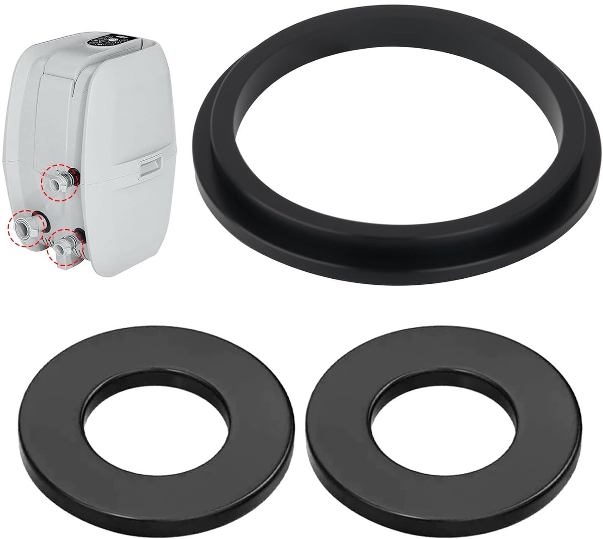 SnelShoppen - 3 Pack Pomp Seal Set voor Inflatable Spa, Robuuste Rubber Ringen voor Lay Z Spa A B C, Universele Vervangingsstukken voor Jacuzzi, Voor