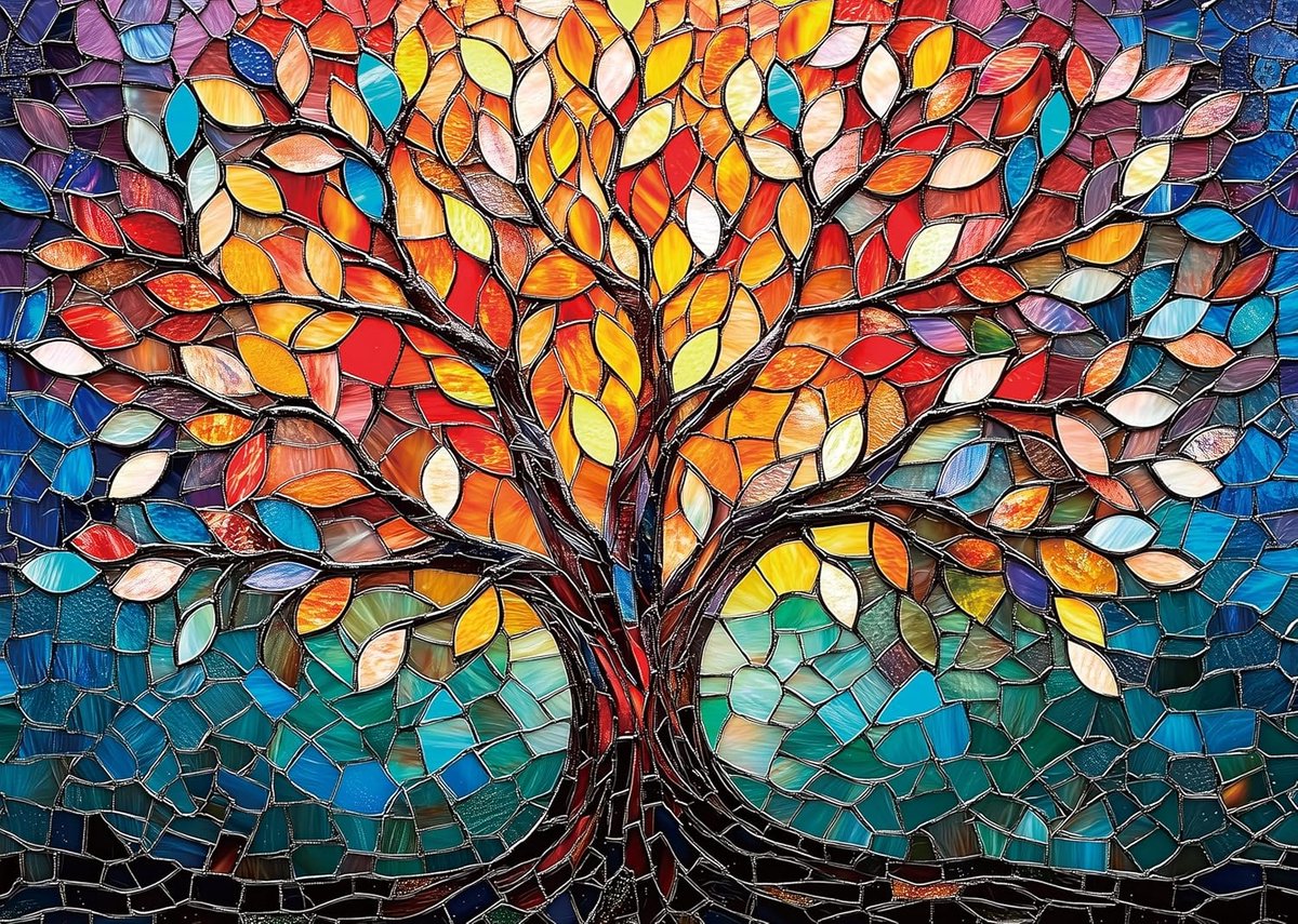 SnelShoppen - 1000 Stukjes Puzzel Tree of Life 70x50 cm Educatief Spel voor Volwassenen en Kinderen, Premium Kwaliteit, Uren Plezier, Ideaal voor Gezi