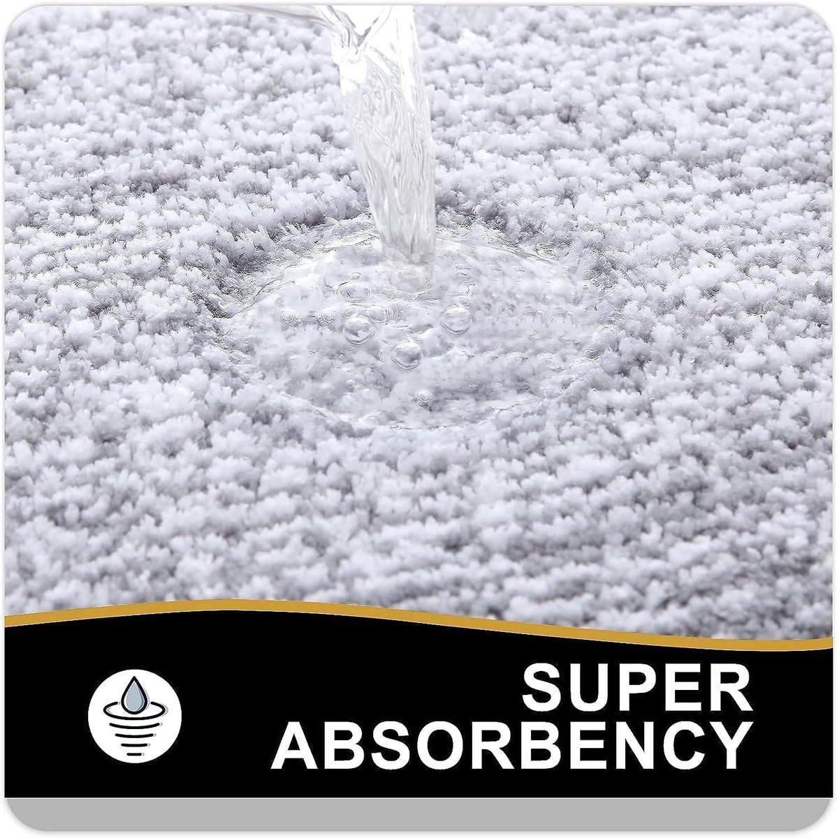 SnelShoppen - Microfiber Badmat - Antislip, Extra Zacht en Absorberend - 40x60cm - Grijs - Machinewasbaar en Sneldrogend - Ideaal voor Badkamer, Toile