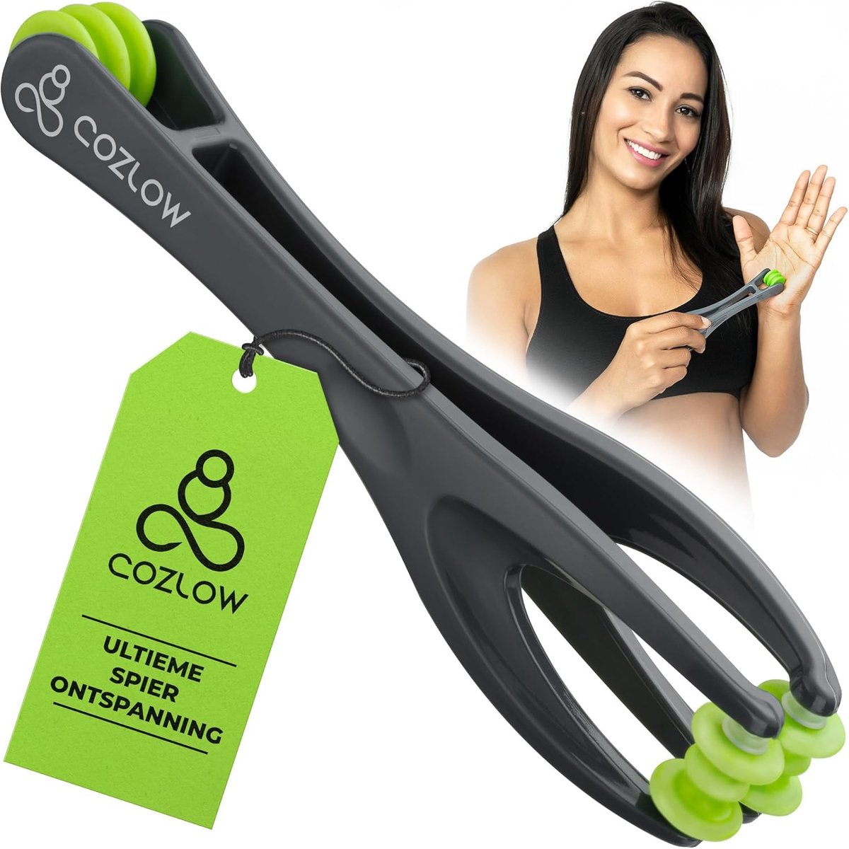 SnelShoppen - Hand- en vinger massager, dubbele massage roller voor artritis en carpaal tunnel therapie, drukpunt massager voor pijnverlichting, ideaa