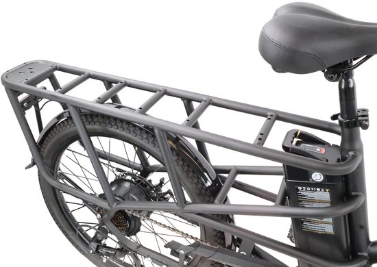 Villette le Prolongé longtail transportfiets zwart van Villette — afbeelding 2
