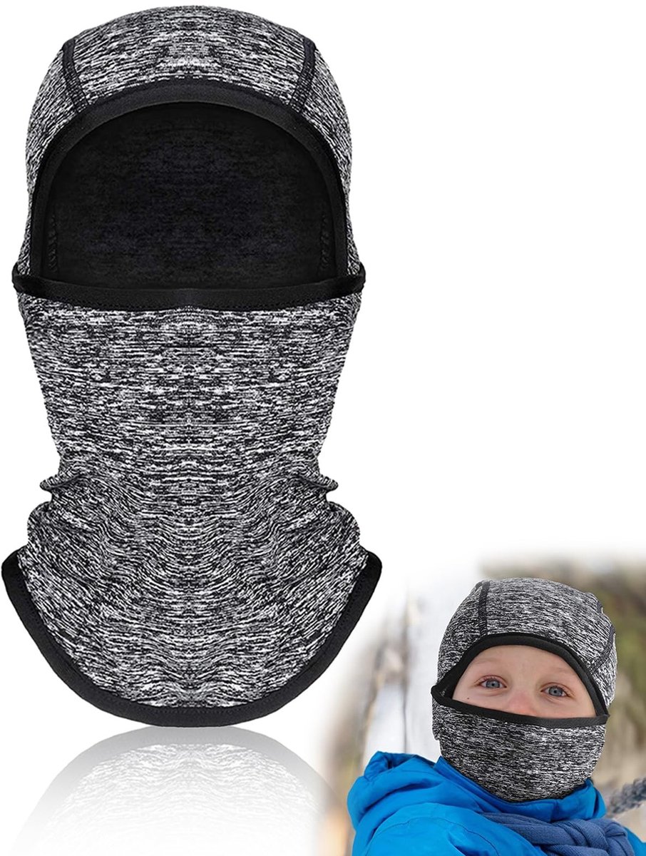 Dailygoods - Bivakmuts voor Kinderen, Thermisch Fleece Winter Bivakmuts, Winddicht voor Skiën, Hardlopen, Fietsen