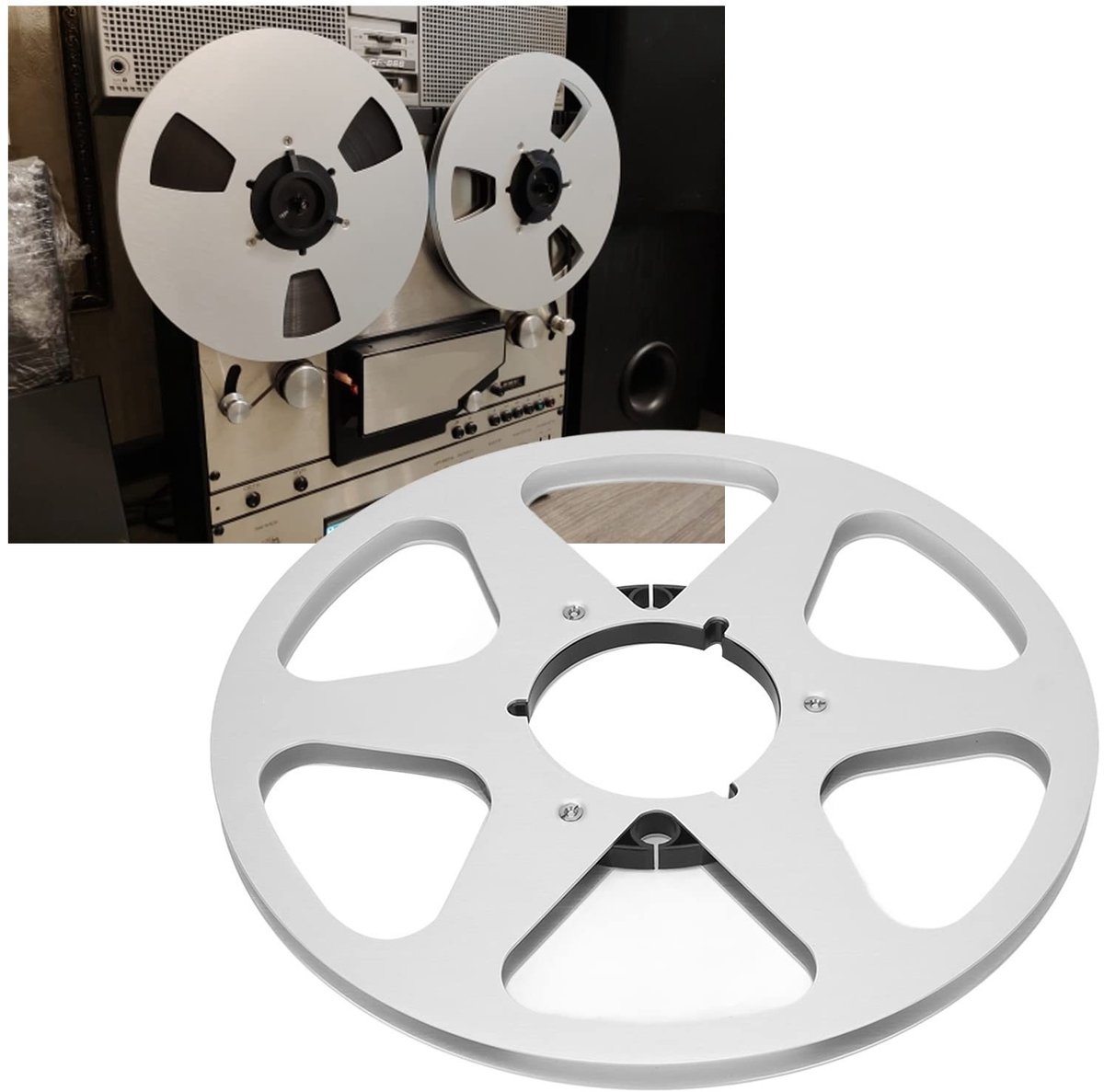 Dailygoods- Takeup Reel 10 Inch - Lege Tape Haspel - Aluminium NAB-Flens - Hoge Prestaties - Geschikt voor 1/4 Inch Tapes - Extra Sterkte - Tapehaspel