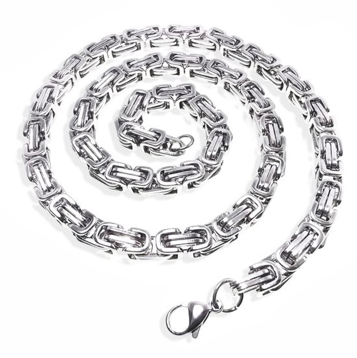 Heren - Dailygoods- Halsketting Roestvrij staal 6 mm breed