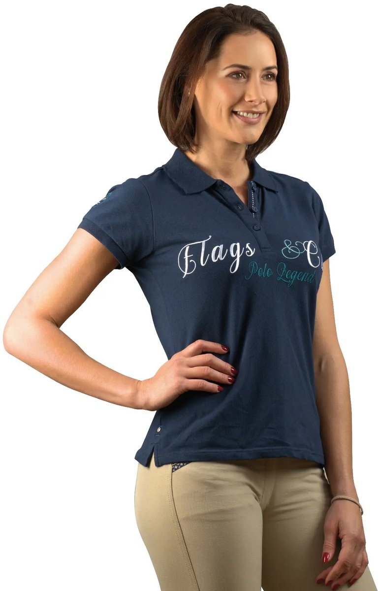 Dames-T-shirt Flags&Cup Ocana Blauw