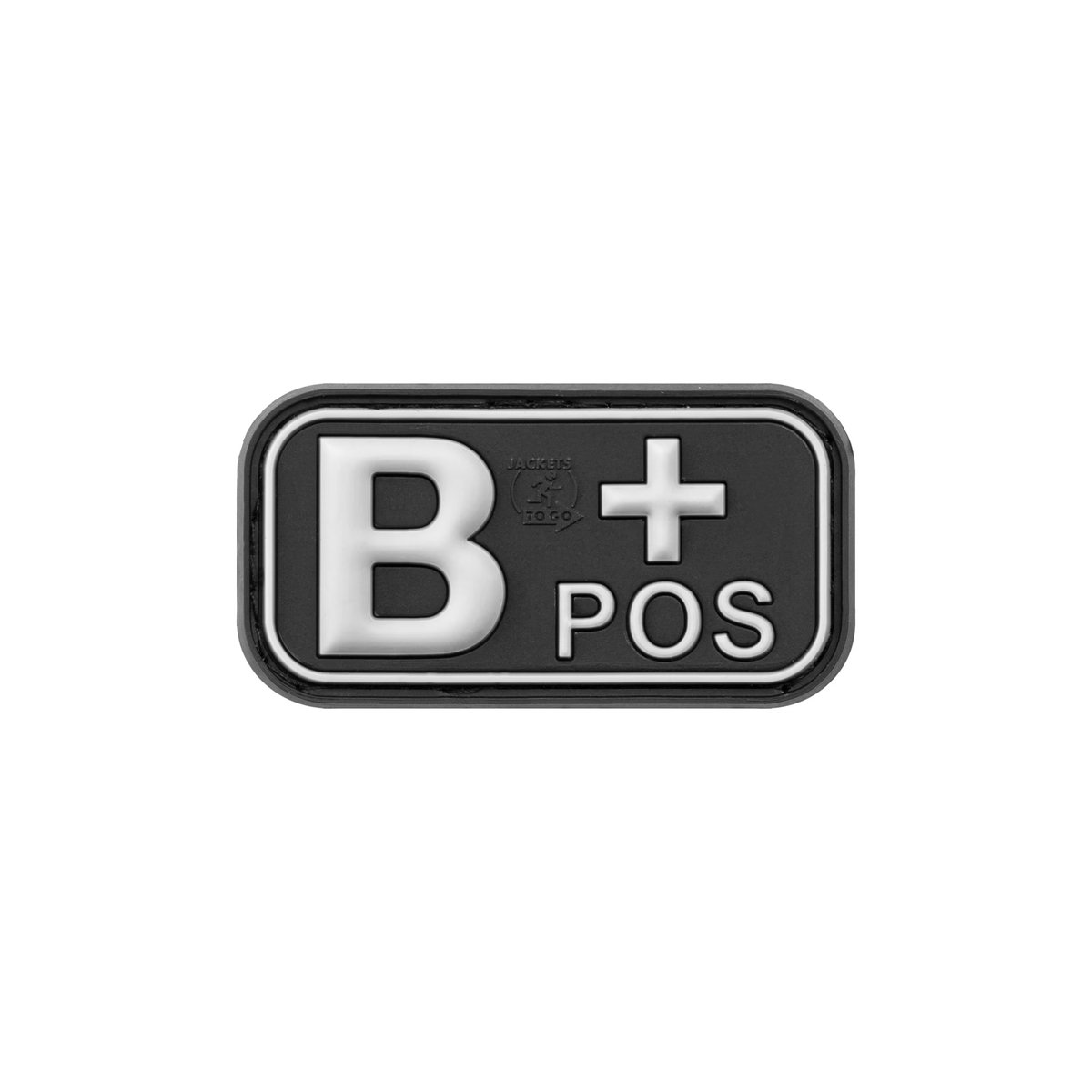 Rubberen badge JTG Bloodtype B+