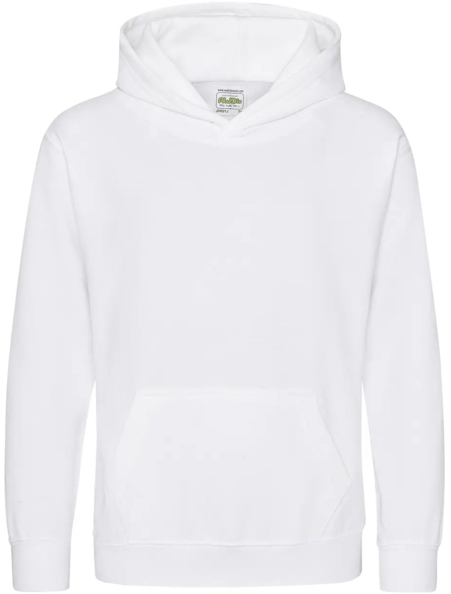 Just Hoods Kids´ Hoodie JH001K - ARCTIC WHITE - 3/4 (XS)