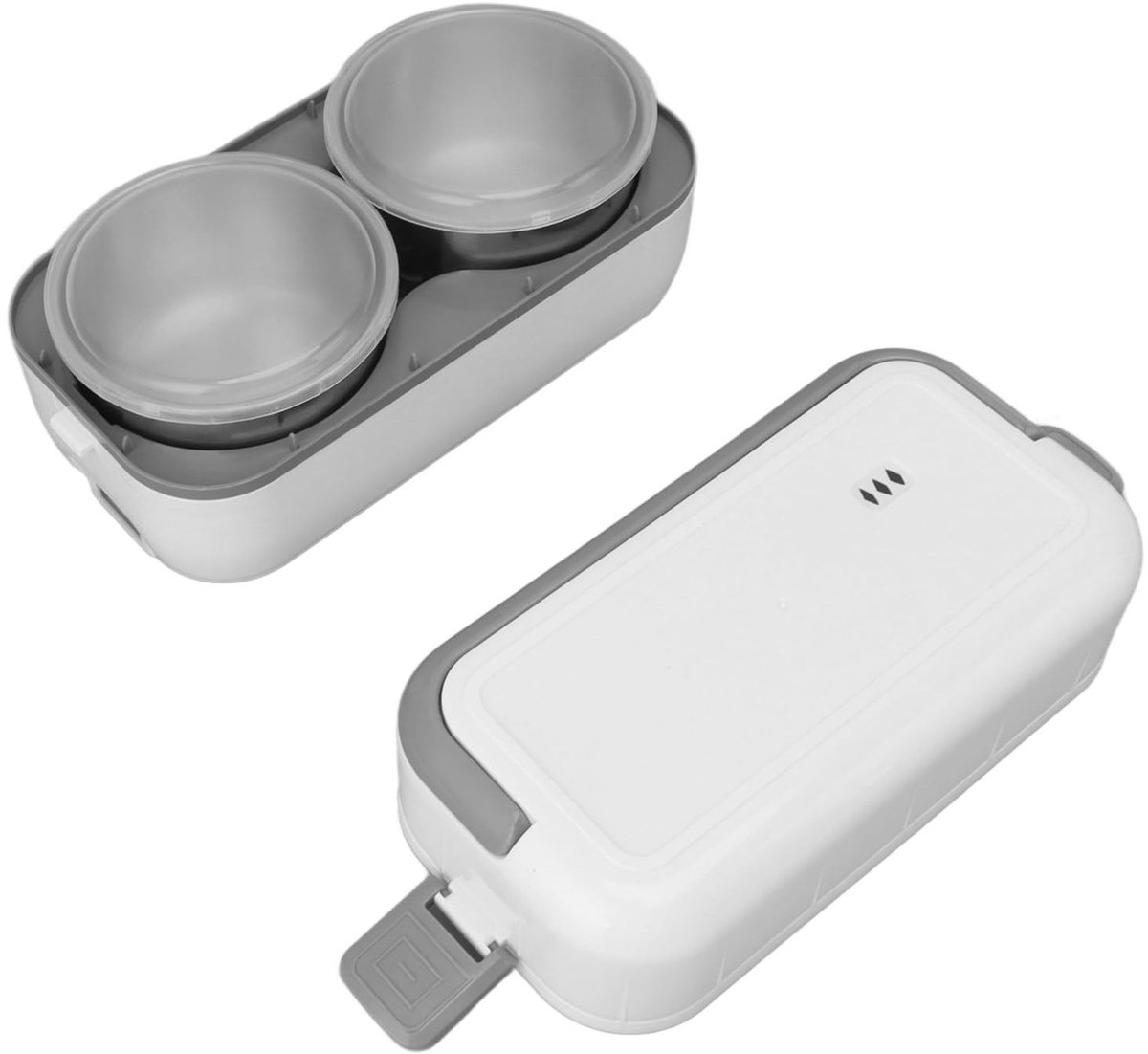 Dailygoods - Elektrische Lunchbox 200W Voedselverwarmer Lekvrije Verwarmde Lunchbox met 0 5L Roestvrijstalen Kom Draagbare Verwarmde Voedselcontainer voor Reizen Thuis Slaapzaal Buiten