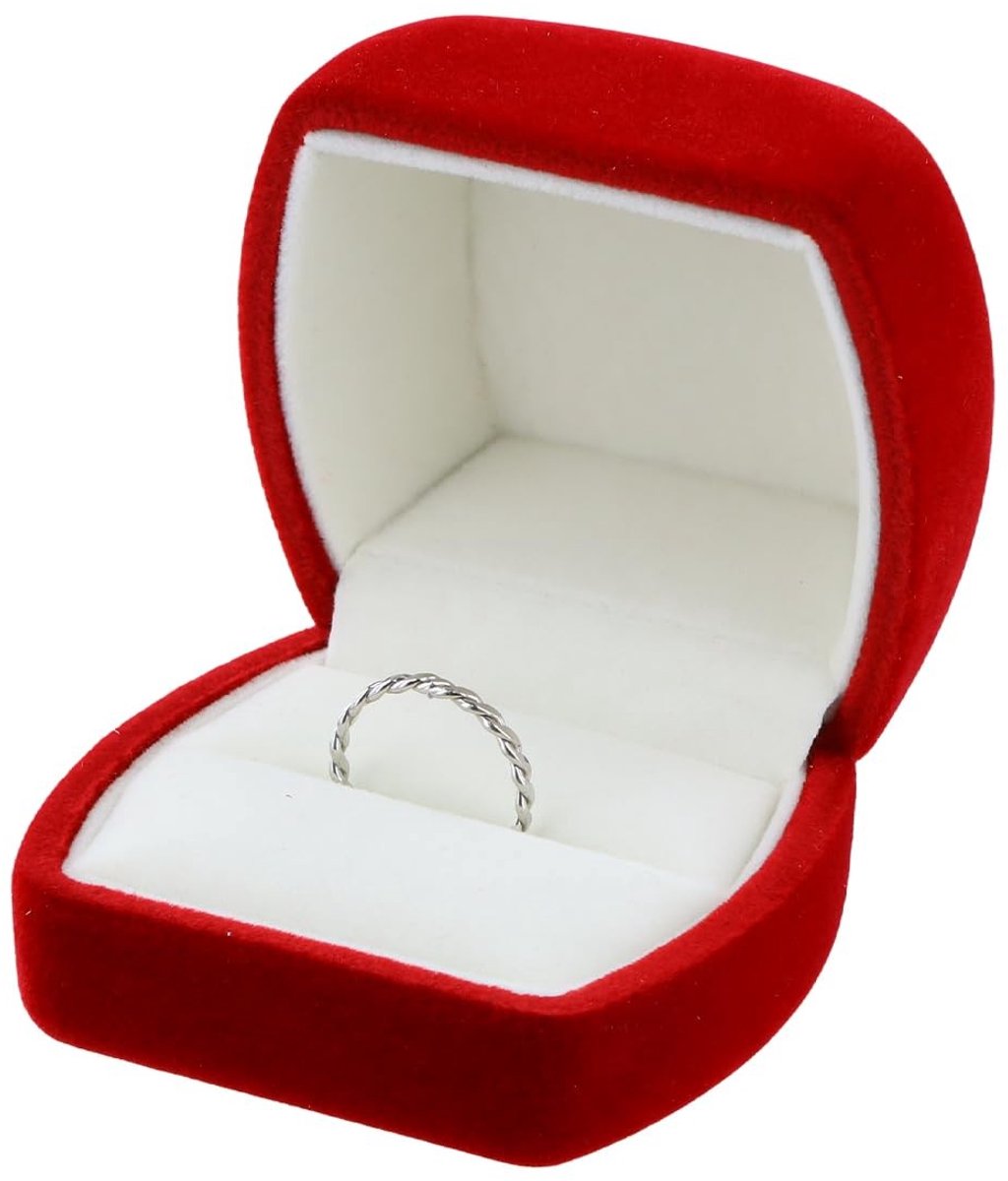 Dailygoods - Vellutos Sieradendoos, fluwelen ringendoos, sieradendoos voor ringen, oorbellen voor ringen, sieraden, box (rood)
