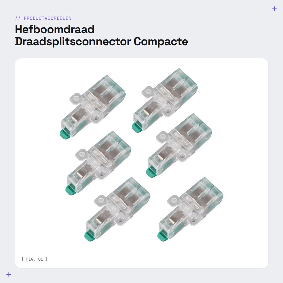 Dailygoods - Hefboomdraad - Draadsplitsconnector - Compacte Draadgeleiderconnector - 20 Stuks - Geschikt voor 10-20 - Eenvoudig te installeren - I...