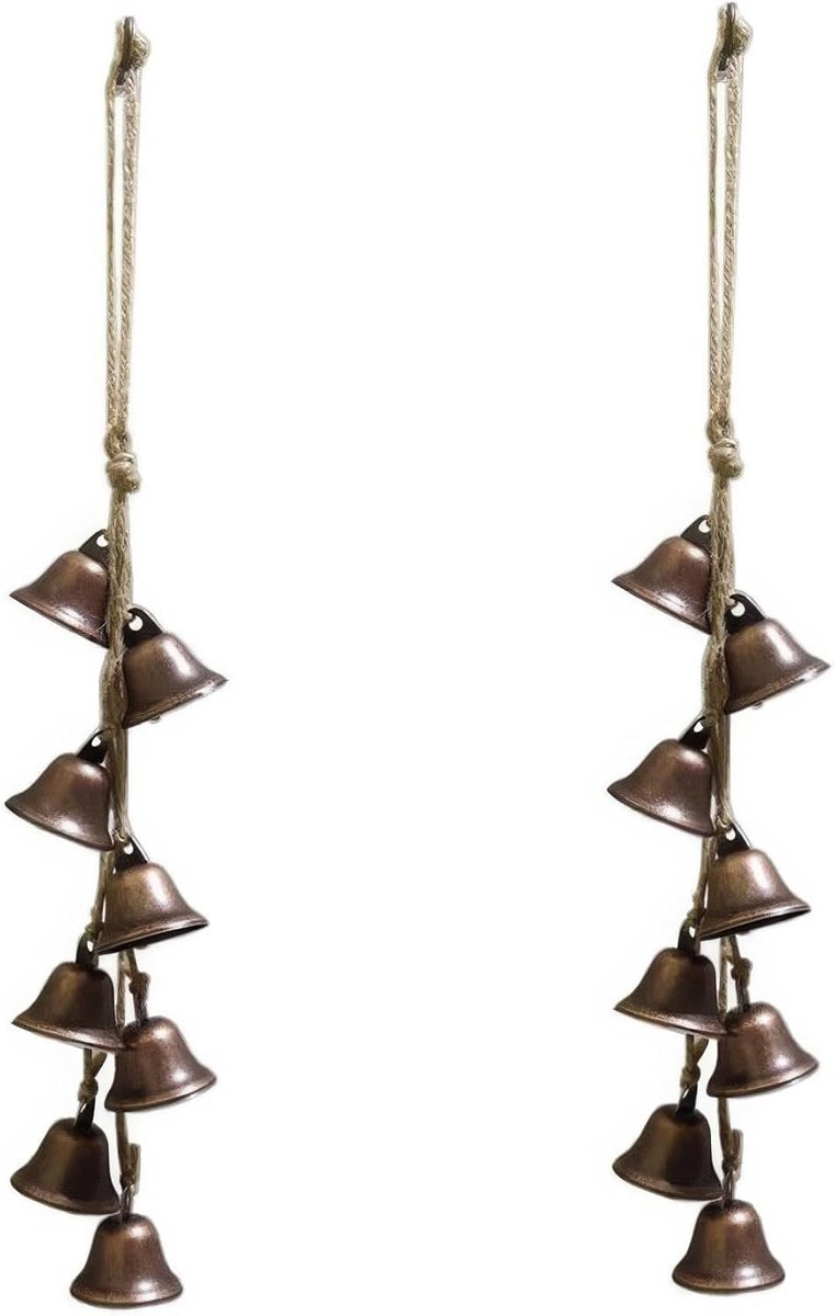 2 stuks, bronskleurige windgong, boho-stijl, woondecoratie, hekserij-accessoires voor het oplossen van negatieve energie