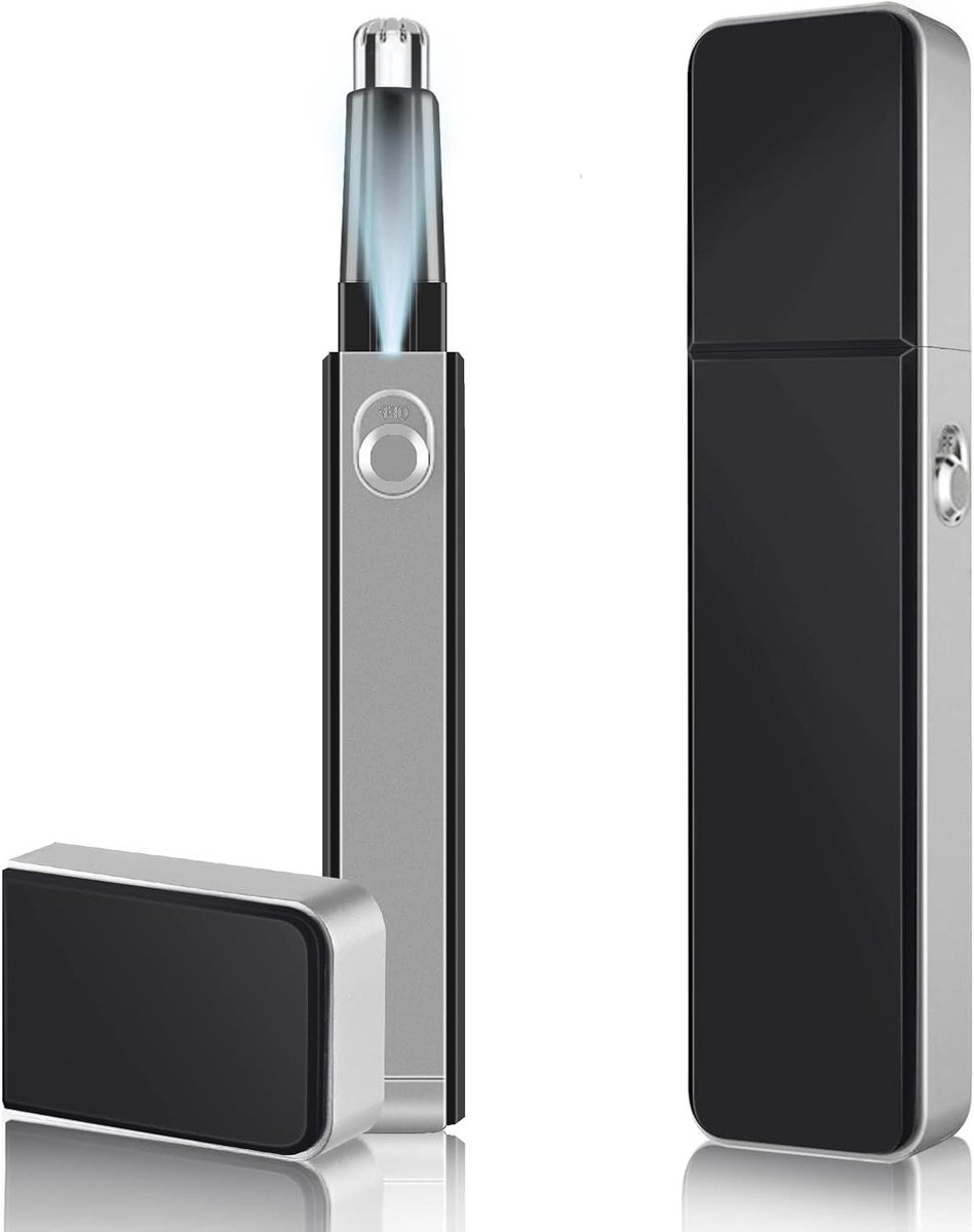 Neushaartrimmer Mannen - Gezichtshaartrimmer - Persoonlijke Verzorging - Dubbele Randbladen - IPX7 Waterdicht - Zwart
