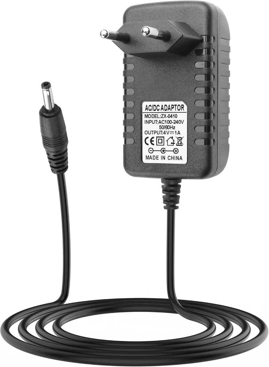 Oplader adapter 4 V 1 A voor WAHL draadloze haartrimmers en scheerapparaten, EU-stekker voedingskabel voor professionele kappers