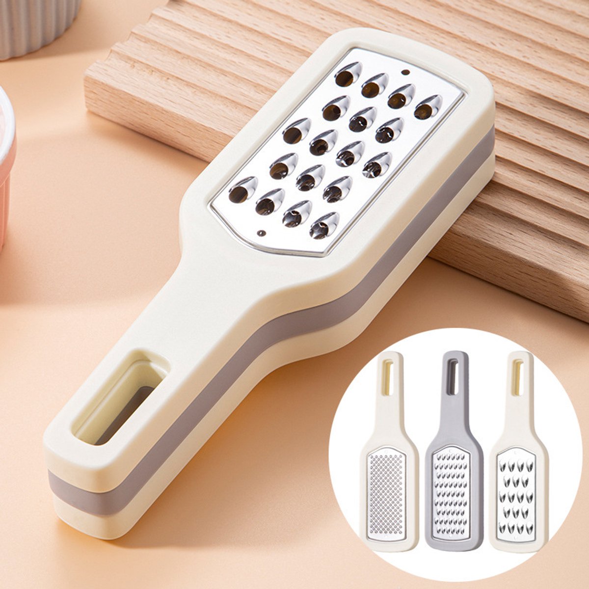 Oneay (1 stuk) Rasp, multifunctionele wortelrasp, antislip en gemakkelijk schoon te maken, perfect voor het raspen van Parmezaanse kaas en harde kazen.