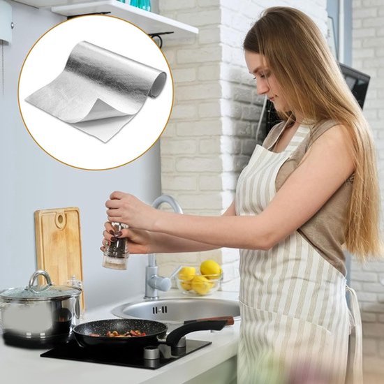 Zelfklevende Warmtebeschermingsmat van Aluminium Glasvezel, Praktische Warmteschild voor Slangen en Automatisch Gebruik (100x150cm) - Ideaal voor Isolatie en Temperatuurbeheersing — afbeelding 5