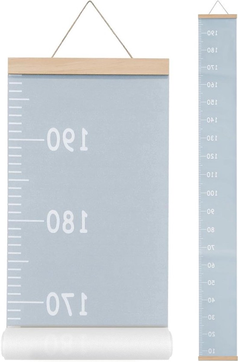 Meetlat voor Kinderen, Muurstickers Groeimeter, Baby Groei Tabel, Hoogtemeter voor Baby's, Decoratie voor Kinderkamer, Houten Meetlat, Groeimeting voor Jongens en Meisjes