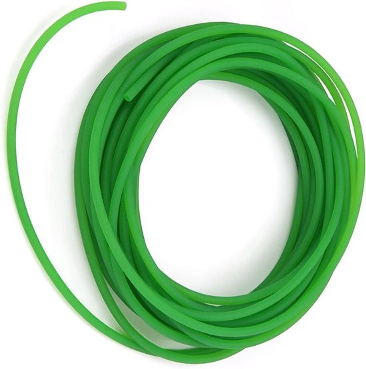 Ronde riem van groene PU-polyurethaan met ruw oppervlak voor aandrijftransmissie - 4mm breed, 10 meter lang.