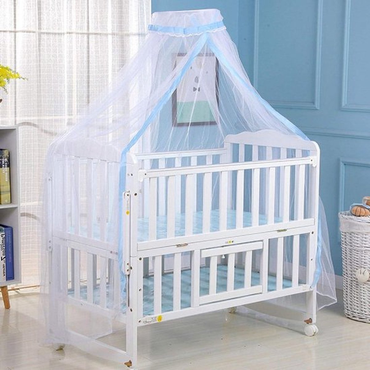 Muggennet voor Babybed - Decoratief Koepelnet met Fijne Kant - Ademend en Effectief tegen Muggen - Baby Slaapt Veilig
