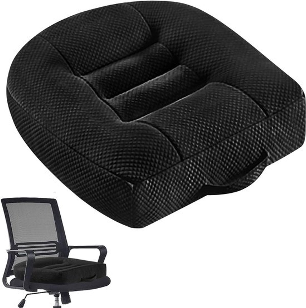 Ergonomisch Orthopedisch Zitkussen 40 x 40 cm voor Auto, Stoel en Rolstoel - Comfortabel en Ondersteunend Kussen voor Volwassenen