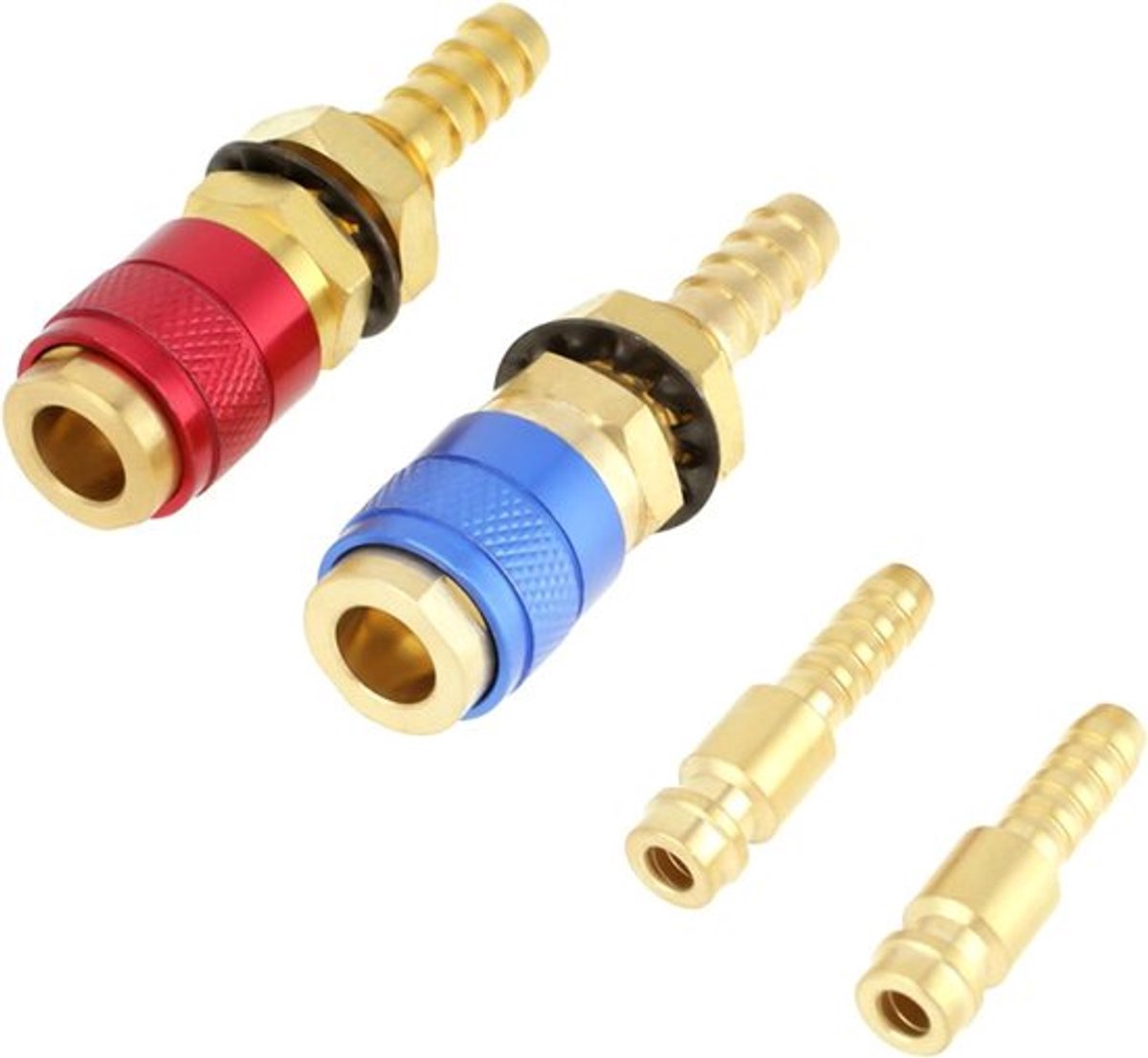 8 mm Snelle Verbinding Watergekoelde Gasadapter - Set van 2 - Messing - Eenvoudig Te Installeren