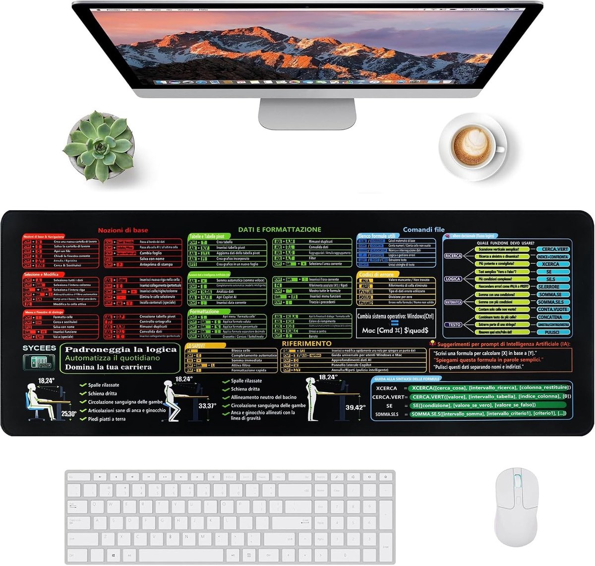Stijlvolle muismat met Italiaanse design, perfect voor thuis en op kantoor, ergonomisch en duurzaam