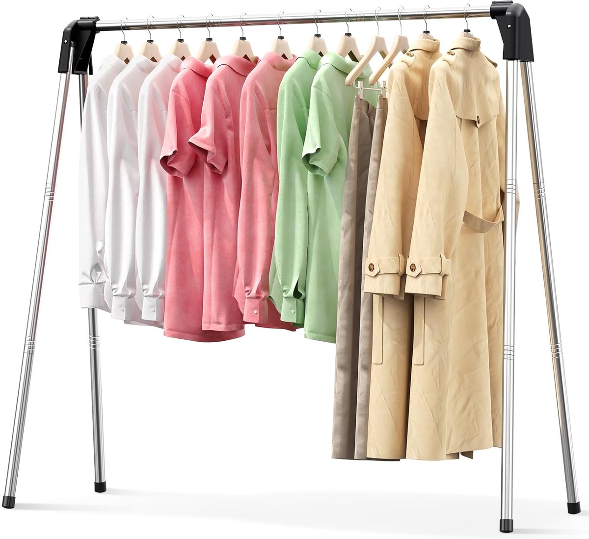 Wasrek 140 cm - Vouwbaar RVS - Stabiel en roestvrij - Ideaal voor kleine ruimtes - ShopVlot
