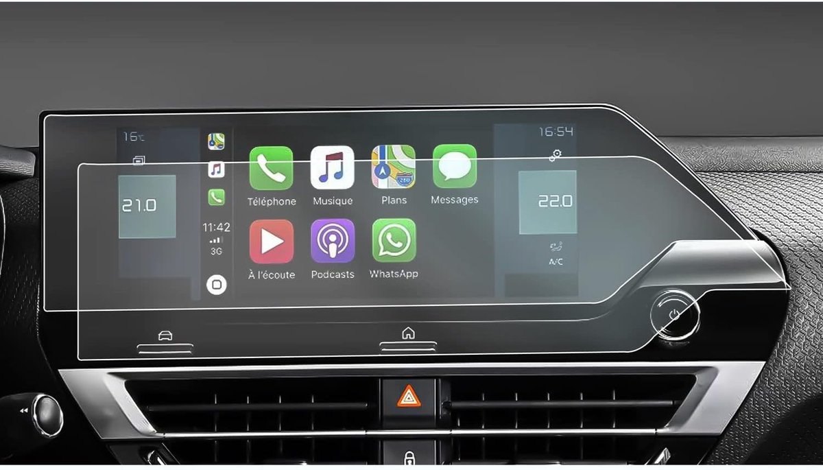 Navigatie Beschermfolie voor Citroën C4 E-C4 (2021-2025) - 10 Inch GPS Scherm, 4H Krasbestendig, 2 Stuks Accessoires
