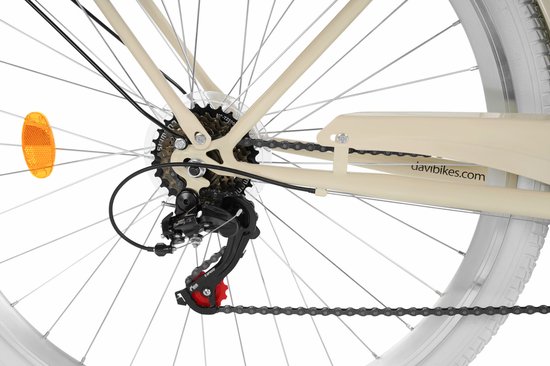 Davi Emma - Stadsfiets - 28 inch - 7 versnellingen - Bruin/Wit — afbeelding 2