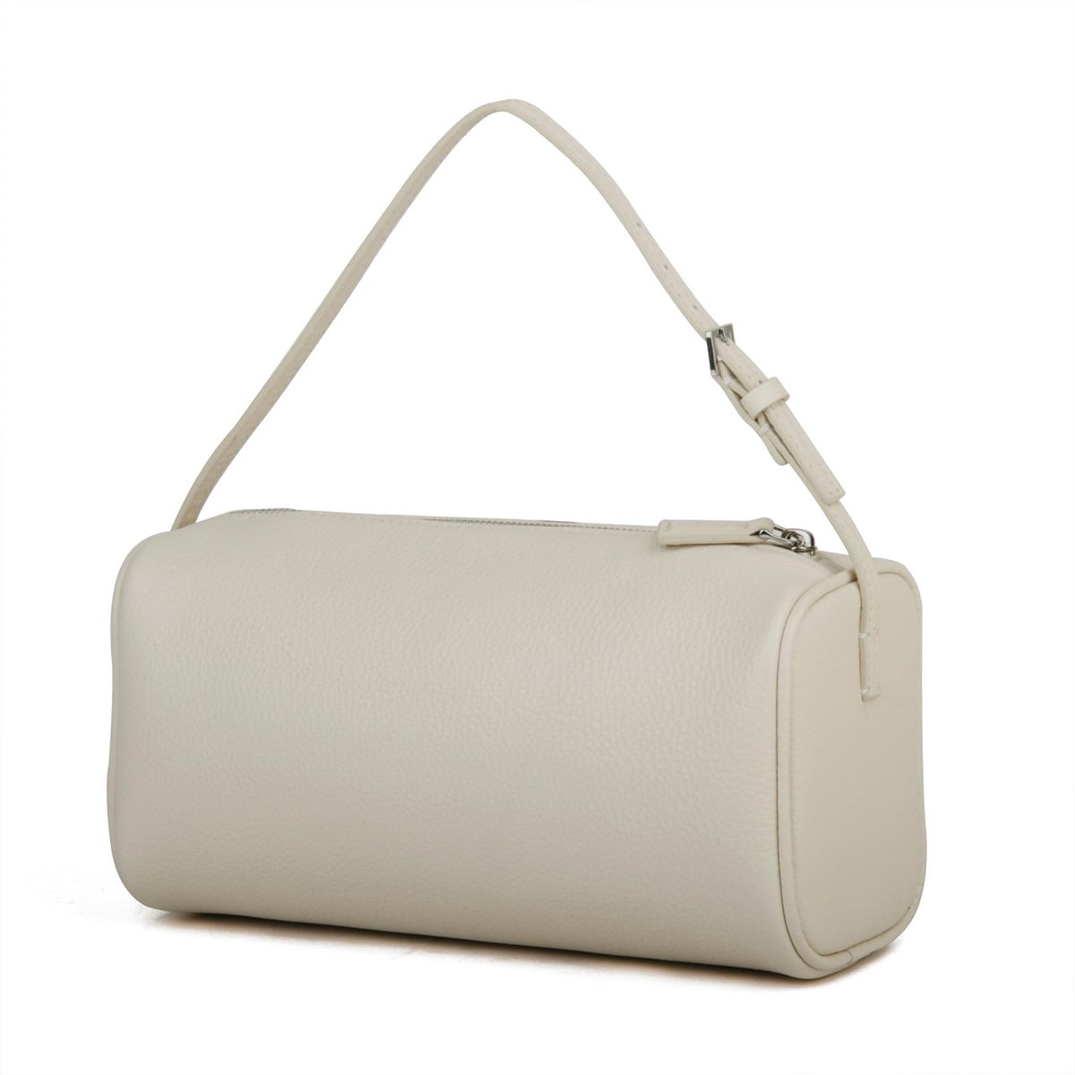 SnelShoppen - Premium volnerf lederen crossbody tassen voor vrouwen, Echte lederen dames hobo tas, Wit, Small, Verstelbare riem voor dagelijks gebruik
