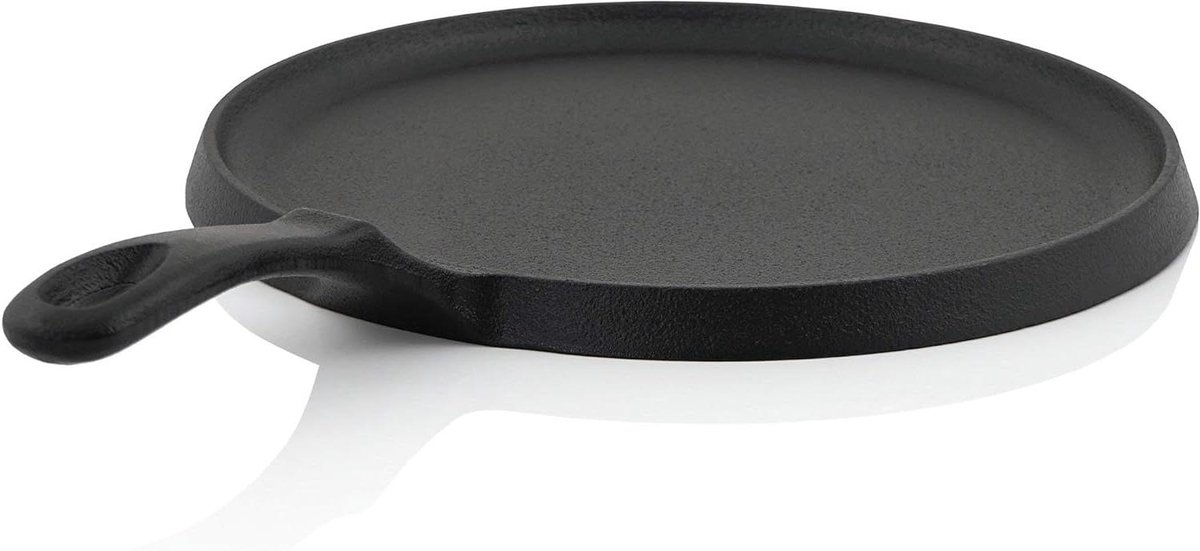 Pannenkoekenpan Gietijzer Crêpepan Koekenpan Buiten Koken Vooraf Ingebrand Ø 26 cm Zwart