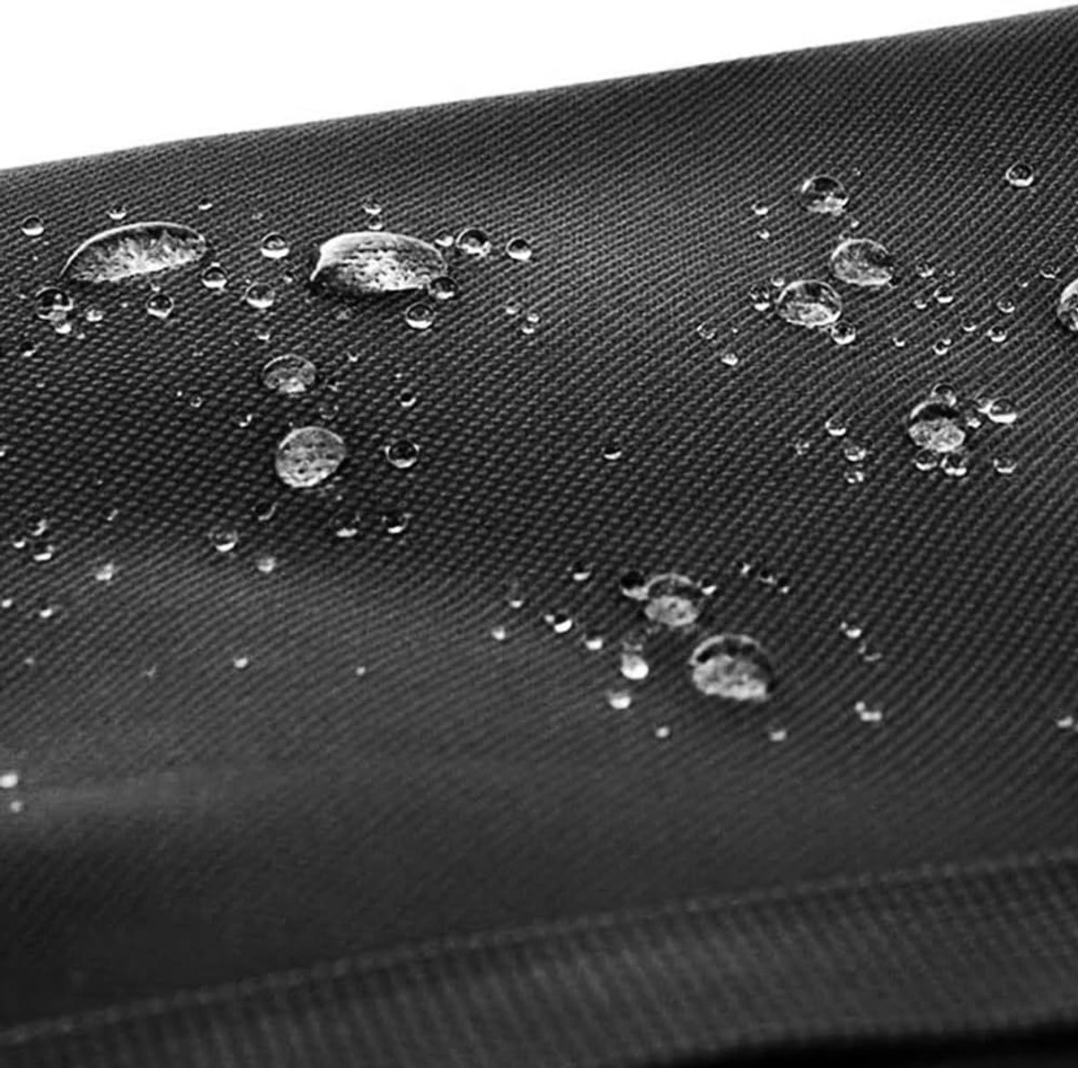 SnelShoppen - 50 Liter Fietstas Waterdicht voor Bagagedrager, Duurzaam 600D Polyester met Reflecterende Trim en Regenhoes - Zwarte Fietszadeltas voor