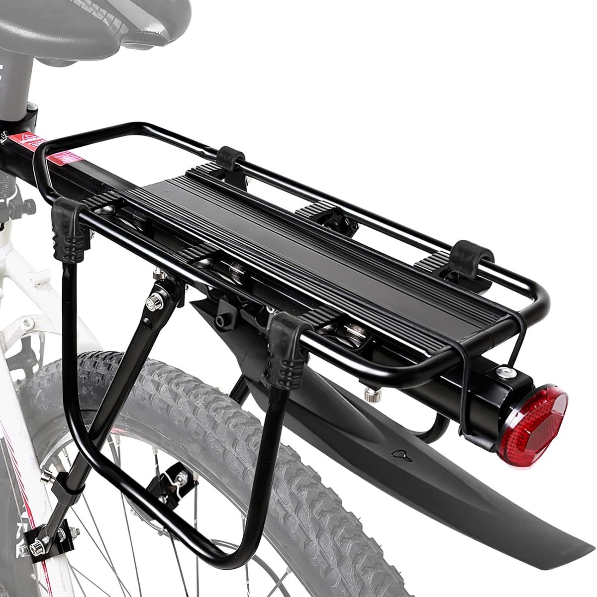 SnelShoppen - Aluminium Fietsendrager Set voor 24-29 Inch Mountainbike met Reflector, Verstelbaar, Snelle Montage en Universele Bevestiging