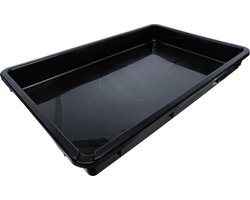 Opvangbak met schenktuit - Vloeistofreservoir - Vloeistoffen opvangen - Verlaagde hoek - 50 liter - Zwart