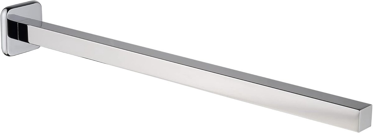 SnelShoppen - Draaibare handdoekhouder voor wandmontage, twee-armige handdoekstang van roestvrij staal, geborsteld nikkel, perfect voor badkamer en ke