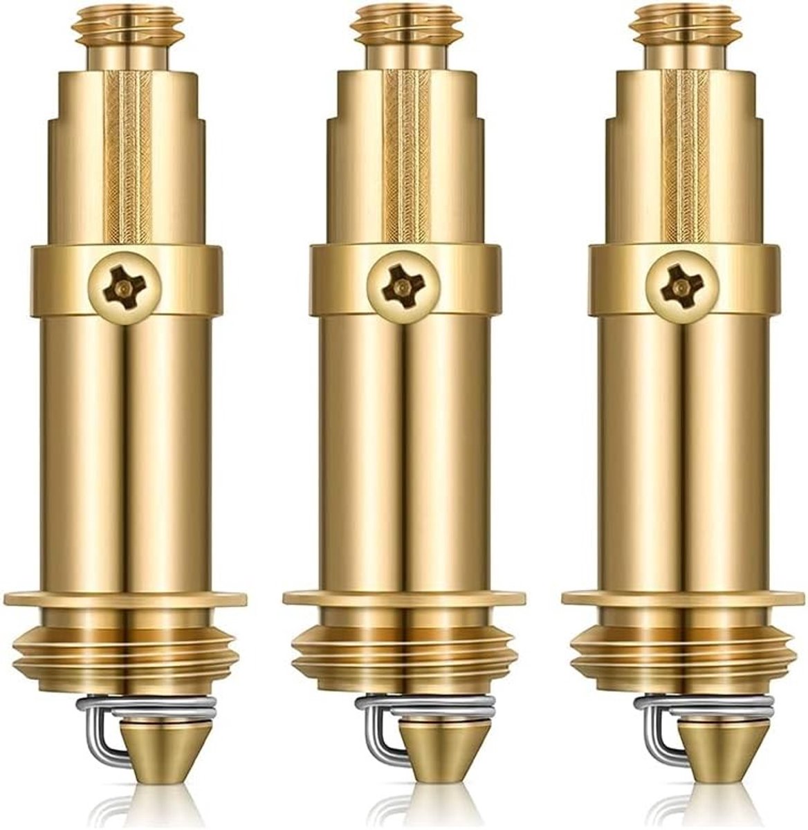 3 Stuks Messing Veerplug Bout - Vervangingsonderdeel voor Pop-Up Afvoer in Badkamer en Keuken, Geschikt voor Klik-Klack Systemen en Afvoeren