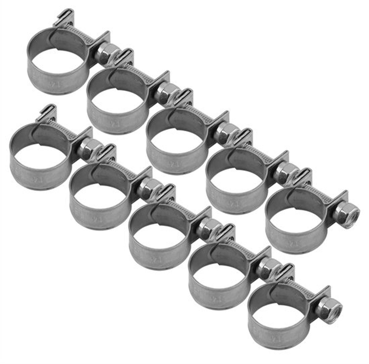 Slangklemmen Assortiment - 10 Stuks - RVS - Verstelbaar - Mini Formaat (14-16mm) - Hoogwaardige Kwaliteit - Antiroest - Slangklem