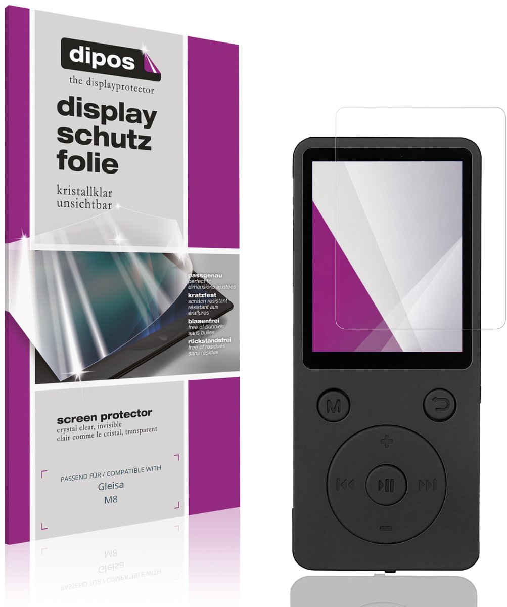 dipos – 4x Beschermfolie geschikt voor Gleisa M8 | Krasbestendige & heldere Screenprotector Ultra-Thin