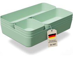 SnelShoppen - VMbathrooms Lade-organizerset - praktische sorteerdozen - bureau-organizer - ladeverdeler - groen - ideaal voor kantoor en huishouden -