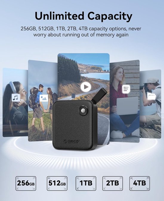 Externe SSD - Draagbare Opslag - Snelle Data Transfer - Krasbestendig IML - 512 GB - Zwart — afbeelding 4