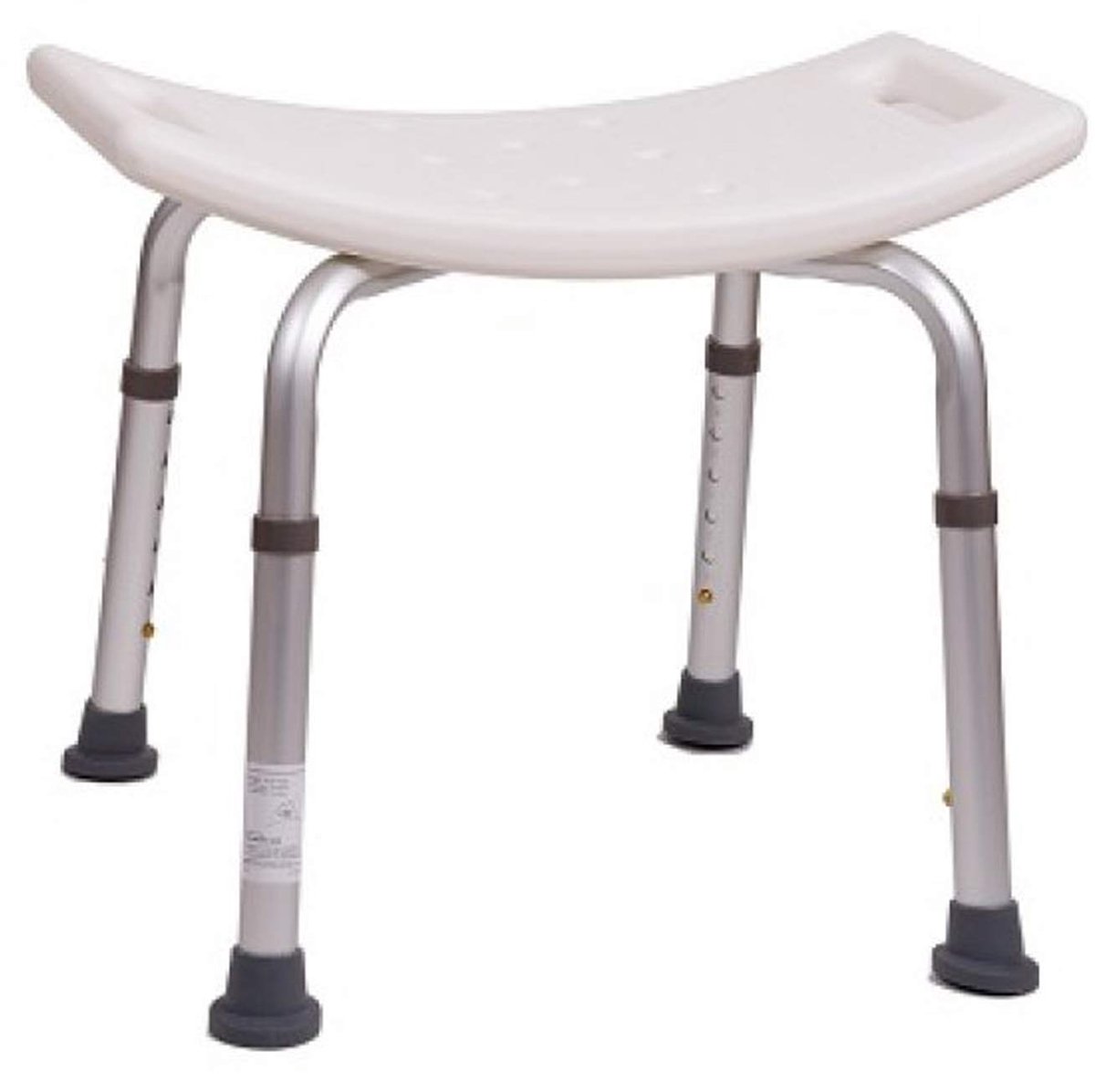 SnelShoppen - Aluminium Douche Toilet Kruk 1.8 kg, Wit - Stevige en Lichtgewicht Kruk voor Badkamer, Toilet, Camping, Keuken en Kinderen
