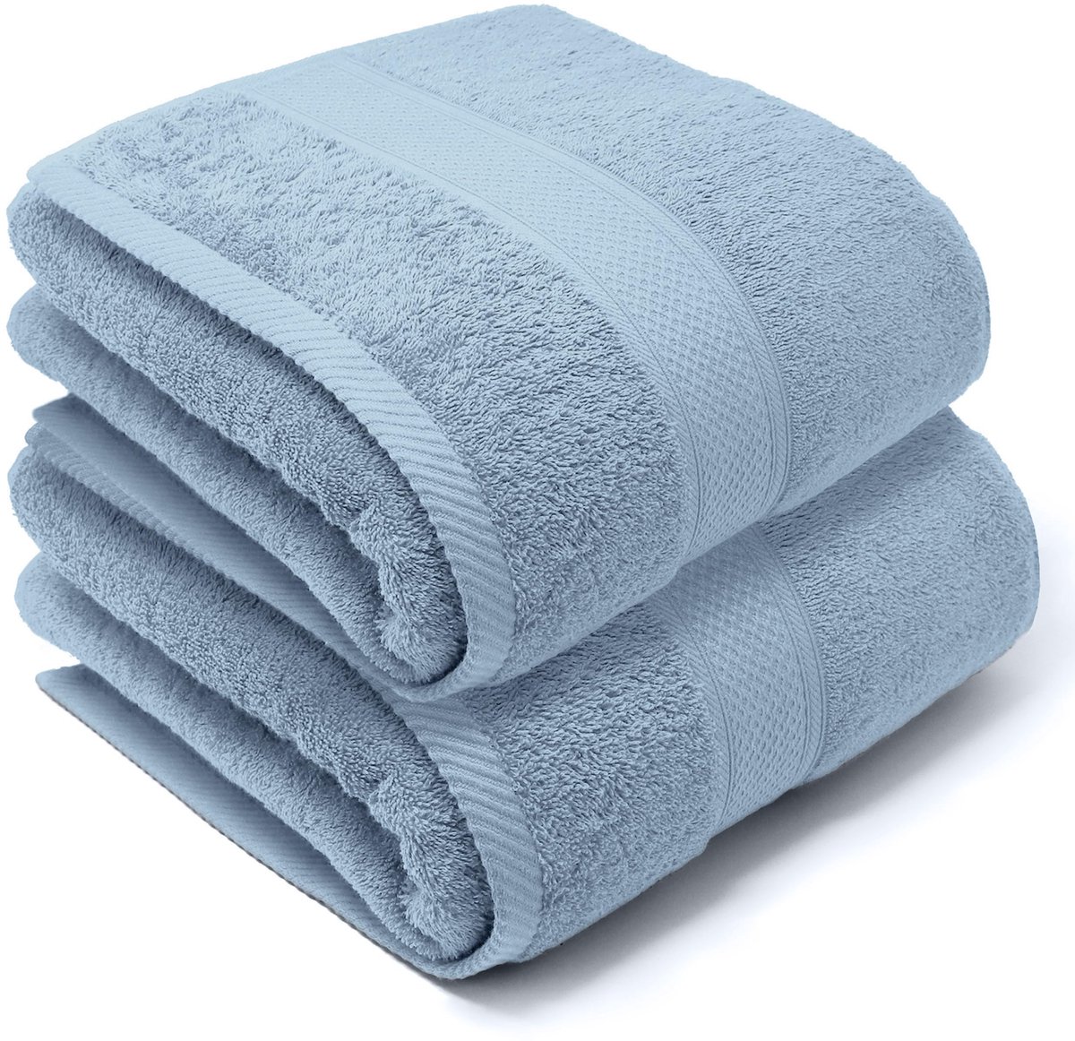 SnelShoppen - Grote badhanddoeken set 2-delig, hoogwaardige katoenen douchehanddoeken 70 x 130 cm, extra zacht en absorberend, 550 g/m², perfect voor