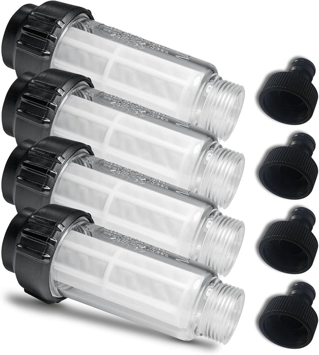 Waterfilter voor Hogedrukreiniger - 4 Stuks Prefilter voor 3/4 Inch Wateraansluiting, Ideaal voor Tuinpompen en Hogedrukreinigers