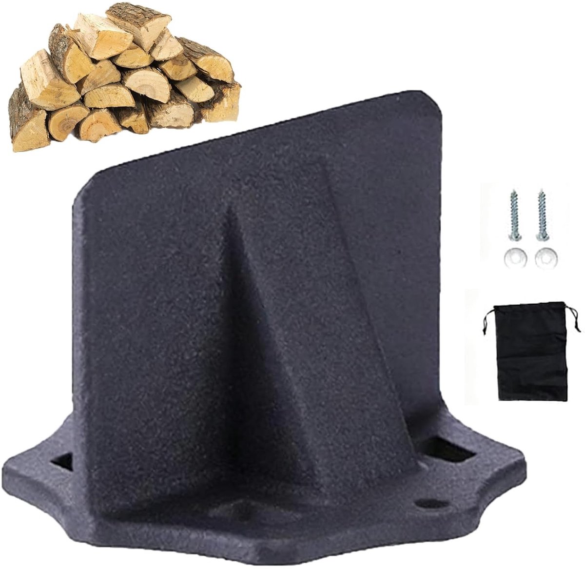 Houten Spliter voor Haardhout, Compact en Draagbaar, Ideaal voor Houtbewerking en Tuinprojecten, 10 x 7 cm