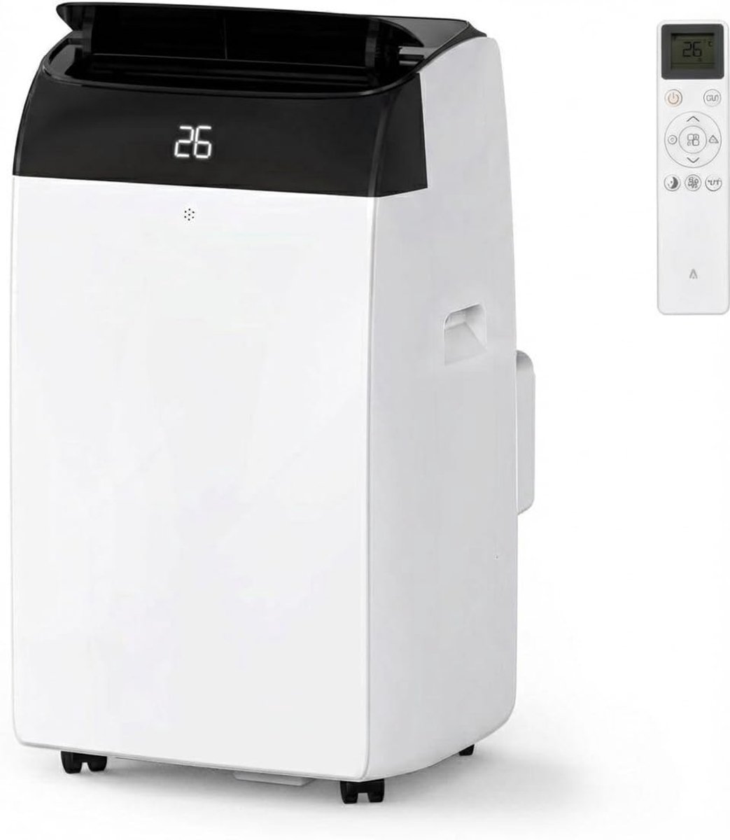 SnelShoppen - Draagbare Airconditioner 3-in-1 10.000 BTU Koeling Ventilator Ontvochtigen 30L/dag Digitale Display Afstandsbediening Stil Milieuvriende